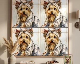 Silky Terrier Spa Dog Ceramic Tile thumbnail 4