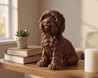 Maltese Realistic Seated Dog Statue thumbnail 4