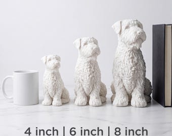 Wheaten Terrier Realistic Seated Dog Statue thumbnail 3
