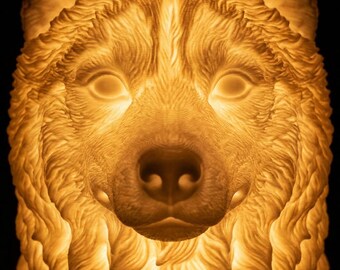 Siberian Husky Dog Luminary Night Light thumbnail 4
