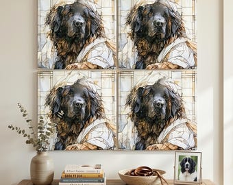 Newfoundland Spa Dog Ceramic Tile thumbnail 4