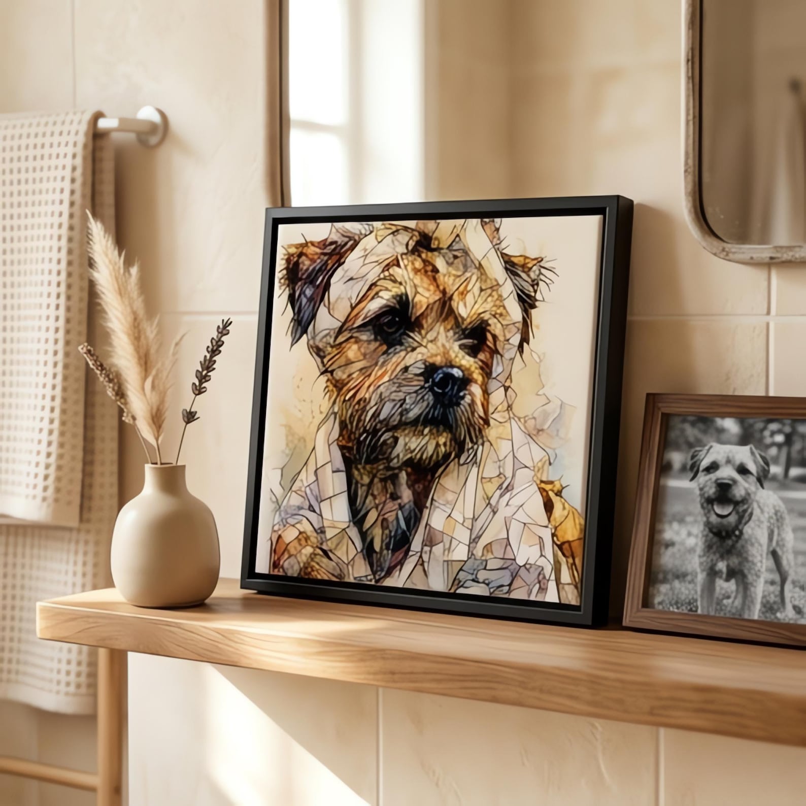 Border Terrier Spa Dog Ceramic Tile