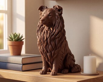 Shetland Sheepdog Realistic Seated Dog Statue thumbnail 4