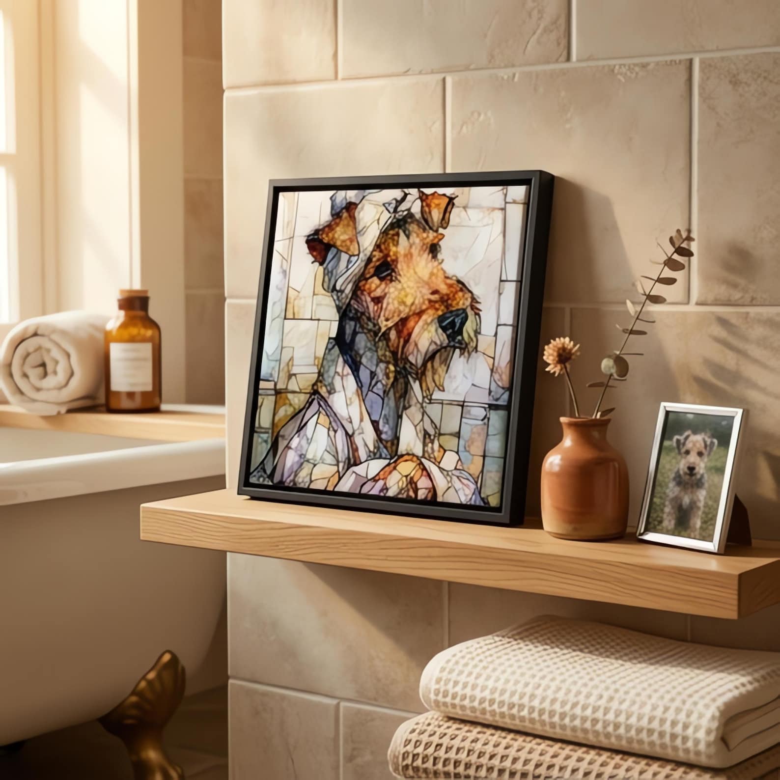 Wire Fox Terrier Spa Dog Ceramic Tile