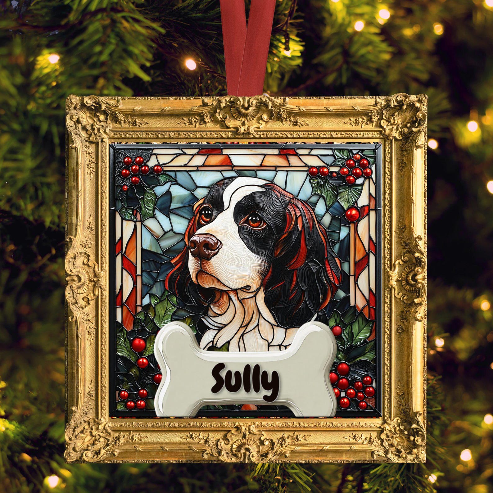 English Springer Spaniel Holiday Ornament