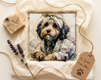 Cockapoo Spa Dog Ceramic Tile thumbnail 2