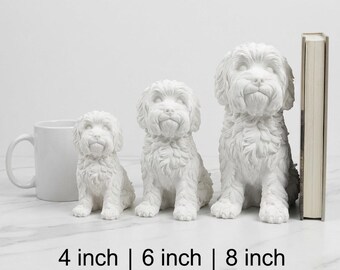 Maltese Realistic Seated Dog Statue thumbnail 3