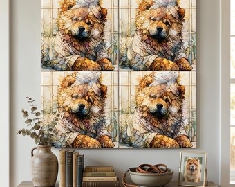 Chow Chow Spa Dog Ceramic Tile thumbnail 4
