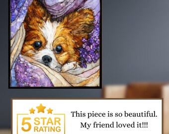 Papillon Under the Blanket Ceramic Tile thumbnail 3