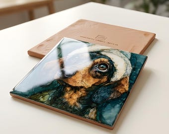 Dachshund Spa Dog Ceramic Tile thumbnail 3