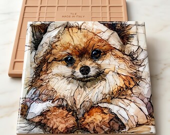 Pomeranian Spa Dog Ceramic Tile thumbnail 3