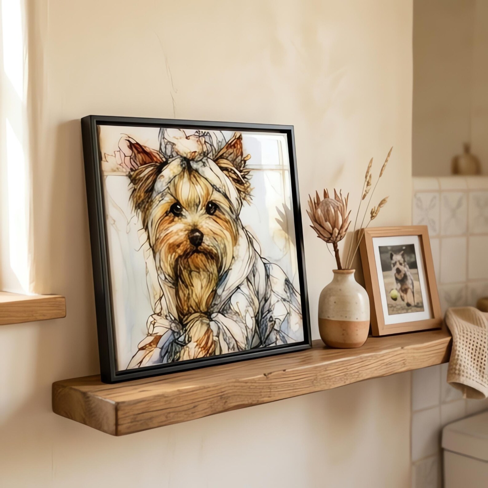 Silky Terrier Spa Dog Ceramic Tile