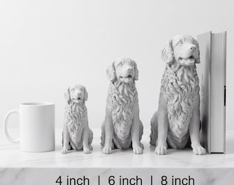 Golden Retriever Realistic Seated Dog Statue thumbnail 3