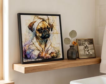 Puggle Spa Dog Ceramic Tile thumbnail 1