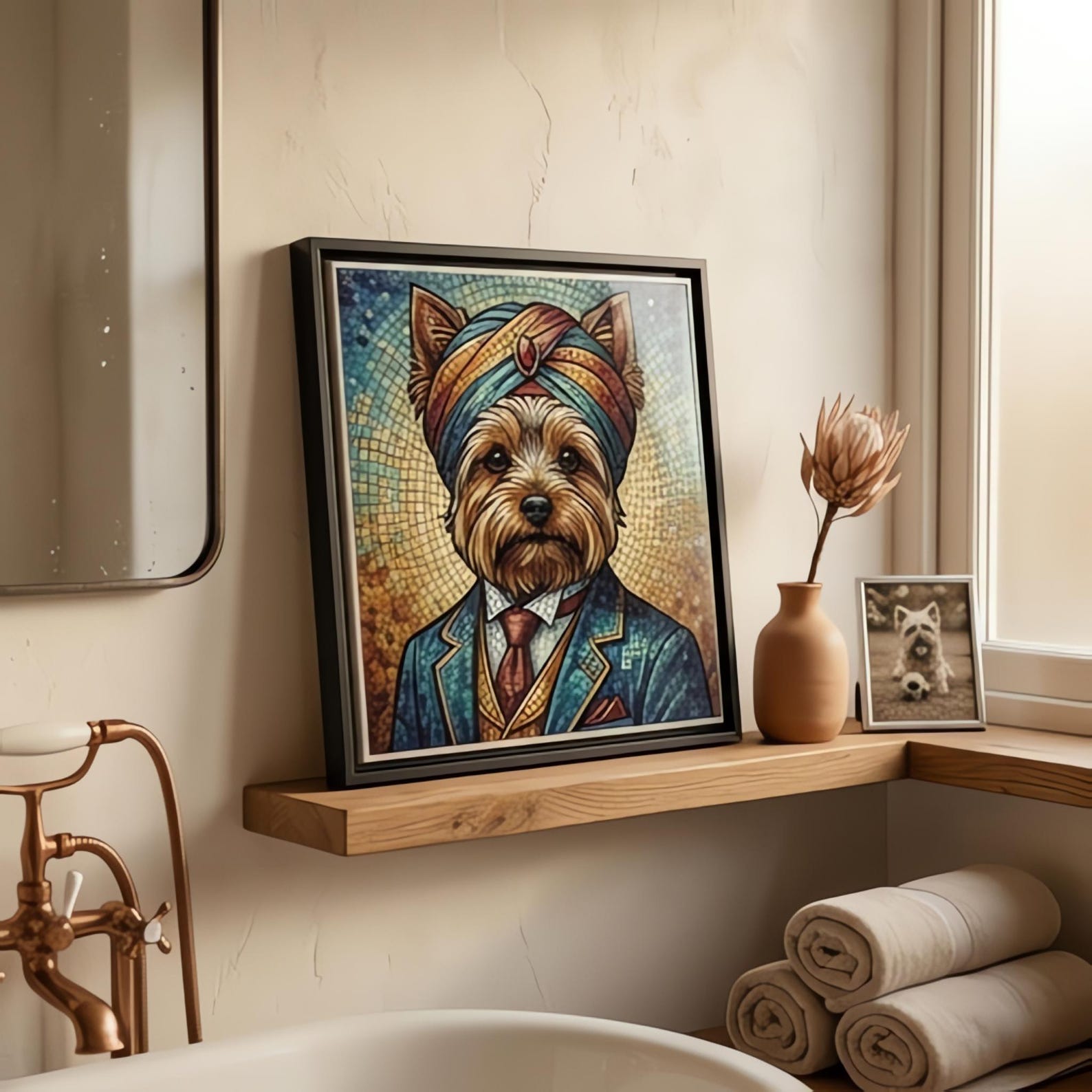 Scottish Terrier Spa Dog Ceramic Tile