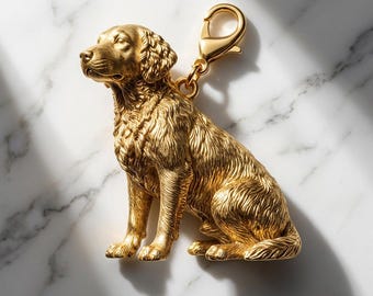 Boykin Spaniel Gold Dog Sculpture Bag Charm thumbnail 2
