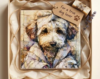 Bichon Frise Spa Dog Ceramic Tile thumbnail 2