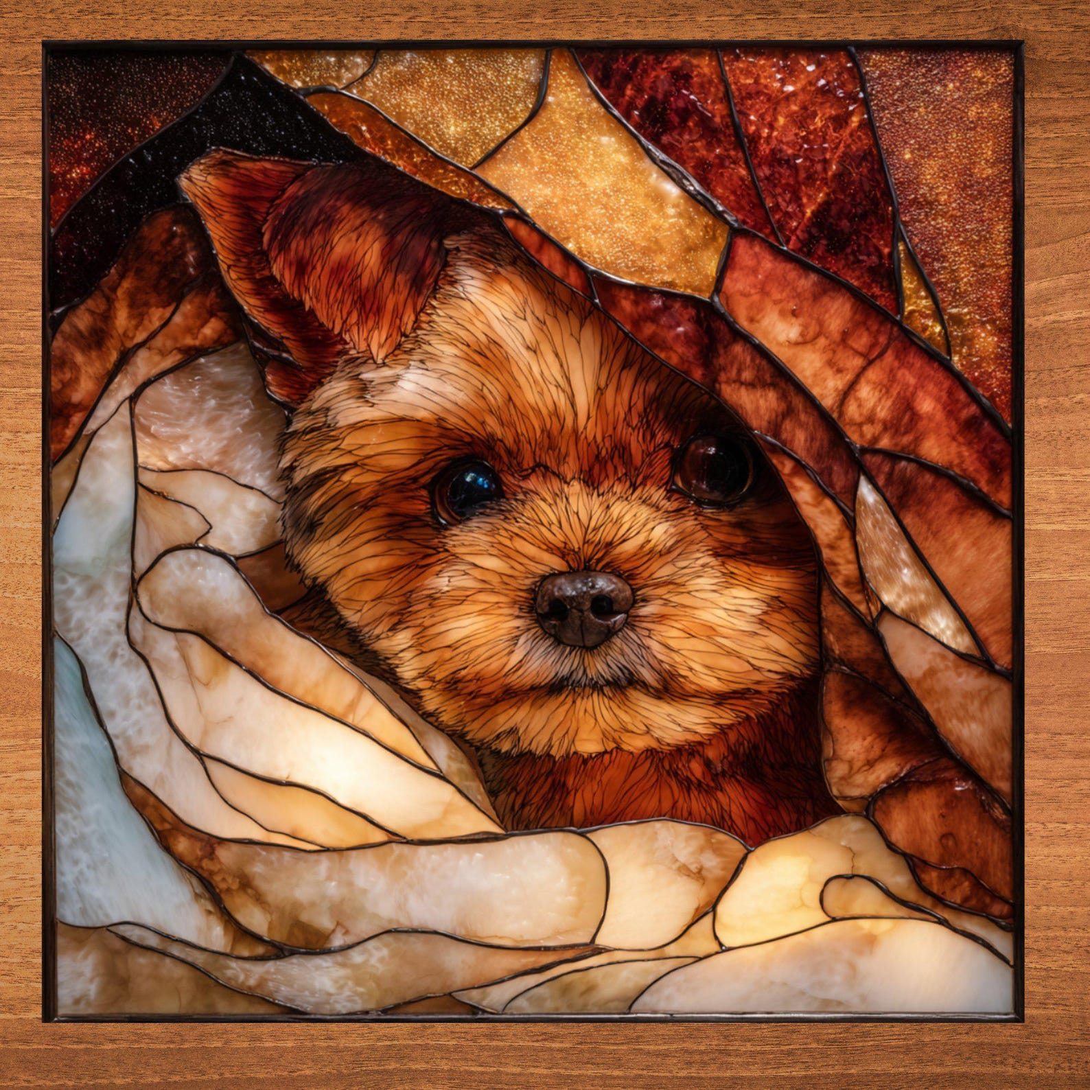 Brussels Griffon Under the Blanket Ceramic Tile