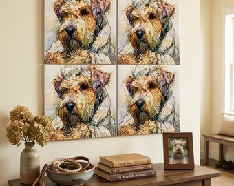 Wheaten Terrier Spa Dog Ceramic Tile thumbnail 4