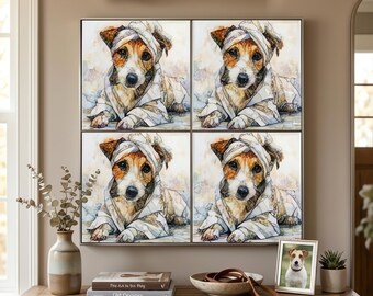 Jack Russell Terrier Spa Dog Ceramic Tile thumbnail 4