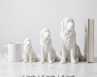 Great Pyrenees Realistic Seated Dog Statue thumbnail 3