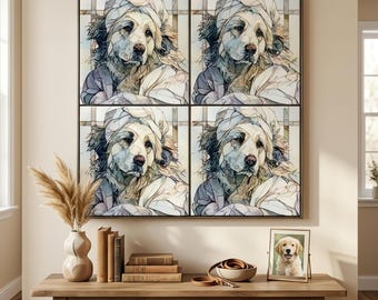 Great Pyrenees Spa Dog Ceramic Tile thumbnail 4