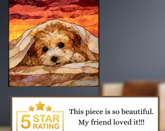 Havanese Under the Blanket Ceramic Tile thumbnail 3