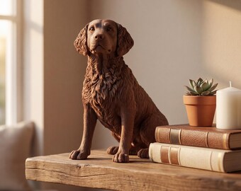 Boykin Spaniel Realistic Seated Dog Statue thumbnail 4