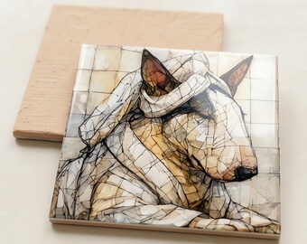 Bull Terrier Spa Dog Ceramic Tile thumbnail 3