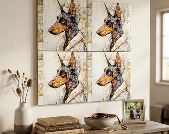 Doberman Pinscher Spa Dog Ceramic Tile thumbnail 4