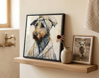 Irish Wolfhound Spa Dog Ceramic Tile thumbnail 1