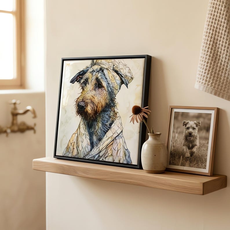 Irish Wolfhound Spa Dog Ceramic Tile
