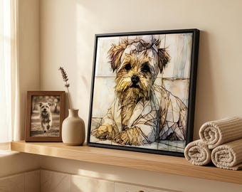 Morkie Spa Dog Ceramic Tile thumbnail 1