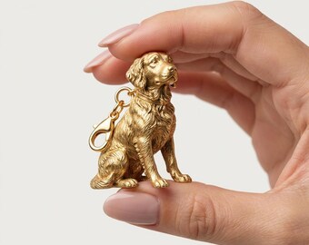 Boykin Spaniel Gold Dog Sculpture Bag Charm thumbnail 4