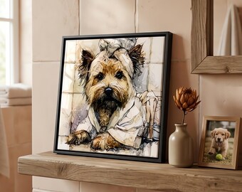 Cairn Terrier Spa Dog Ceramic Tile thumbnail 1