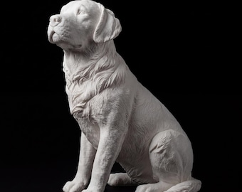 Labrador Retriever Realistic Seated Dog Statue thumbnail 2