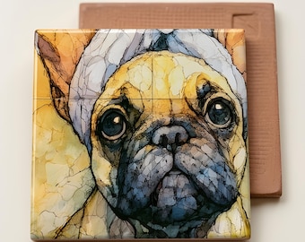 French Bulldog Spa Dog Ceramic Tile thumbnail 3