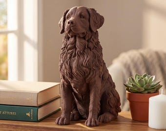Bernese Mountain Dog Realistic Seated Dog Statue thumbnail 4