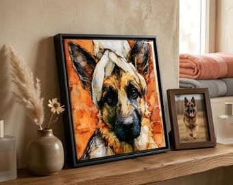 German Shepherd Spa Dog Ceramic Tile thumbnail 1