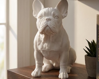 French Bulldog Realistic Seated Dog Statue thumbnail 1