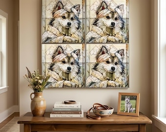 Pomsky Spa Dog Ceramic Tile thumbnail 4