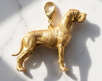 Great Dane Gold Dog Sculpture Bag Charm thumbnail 2