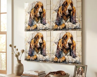 Bloodhound Spa Dog Ceramic Tile thumbnail 4