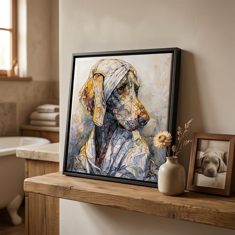 Weimaraner Spa Dog Ceramic Tile