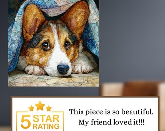 Silky Terrier Under the Blanket Ceramic Tile thumbnail 3