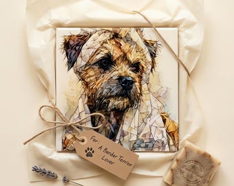 Border Terrier Spa Dog Ceramic Tile thumbnail 2