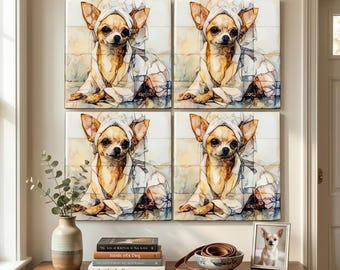 Chihuahua Spa Dog Ceramic Tile thumbnail 4