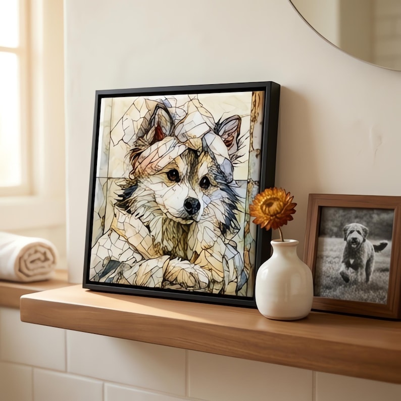 Pomsky Spa Dog Ceramic Tile