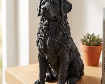 Bernese Mountain Dog Realistic Seated Dog Statue thumbnail 1