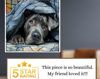 Cane Corso Under the Blanket Ceramic Tile thumbnail 3